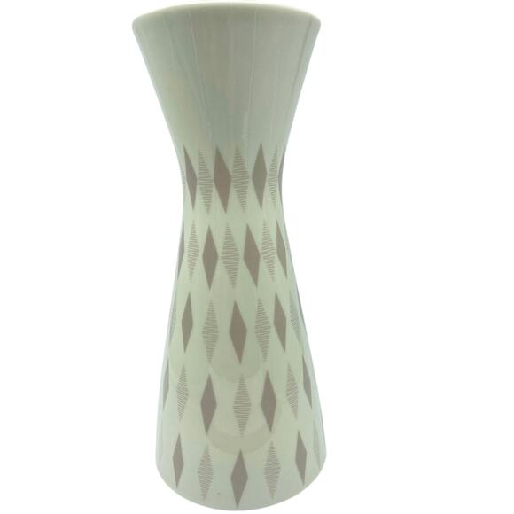 VTG Royal Bavaria Porzellan KM Germany Mid Century Hourglass Vase Graphic design - Picture 1 of 9